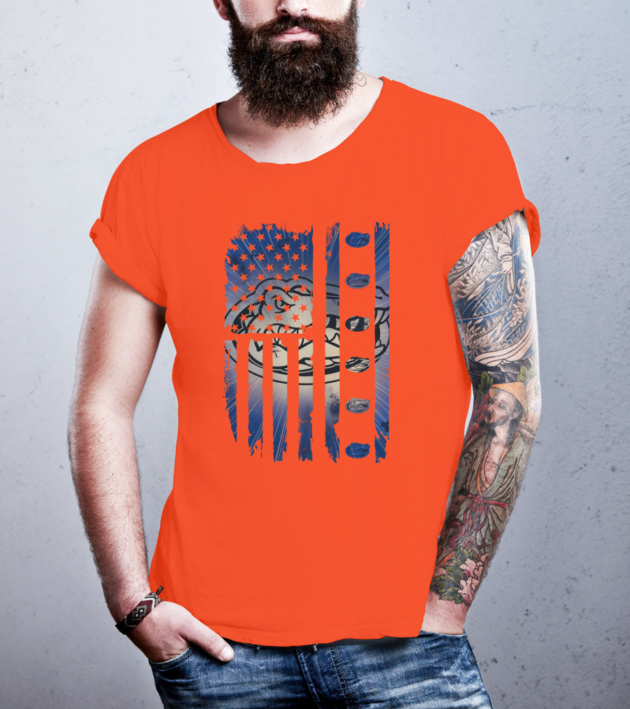 Florida Gators American Flag Stars Stripes T-Shirt