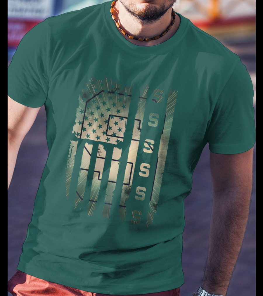 Michigan State Spartans Stars And Stripes S T-Shirt
