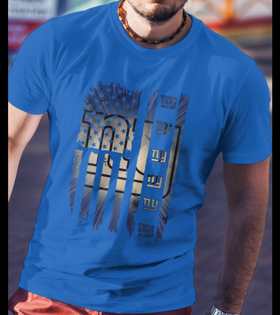 New York Giants Ny American Flag Stars T-Shirt