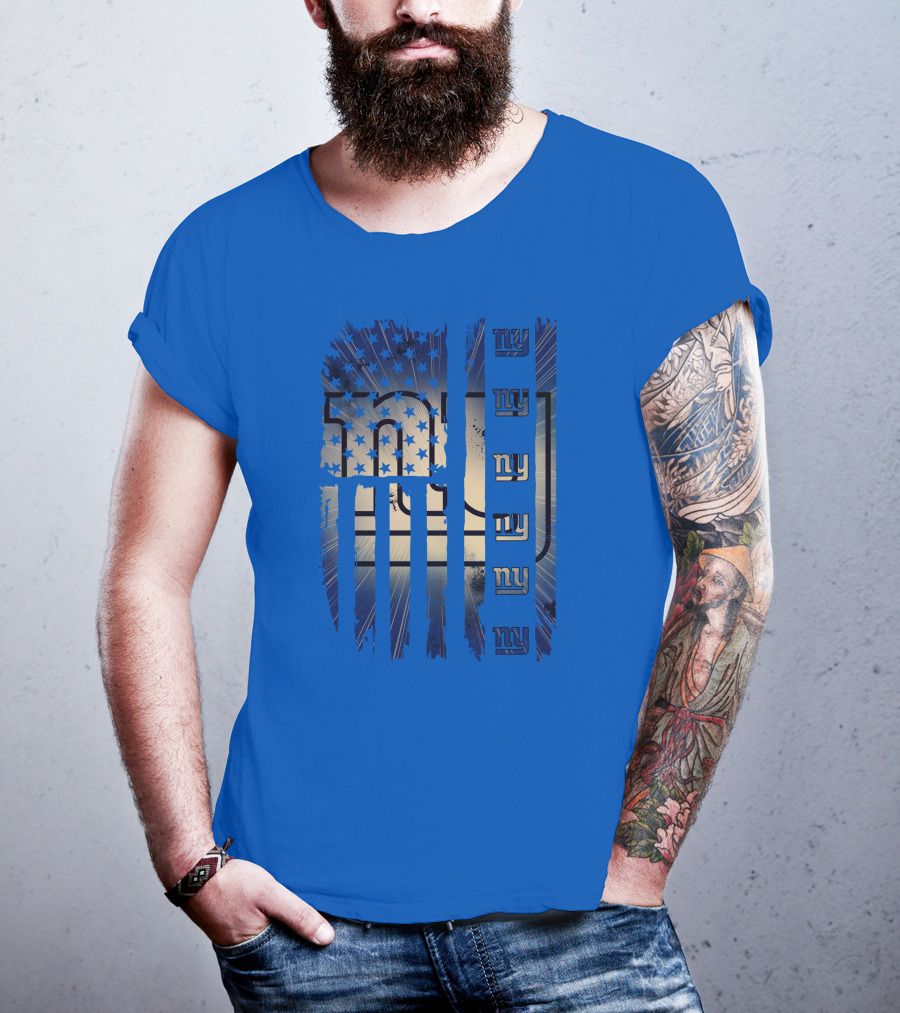 New York Giants Ny American Flag Stars T-Shirt