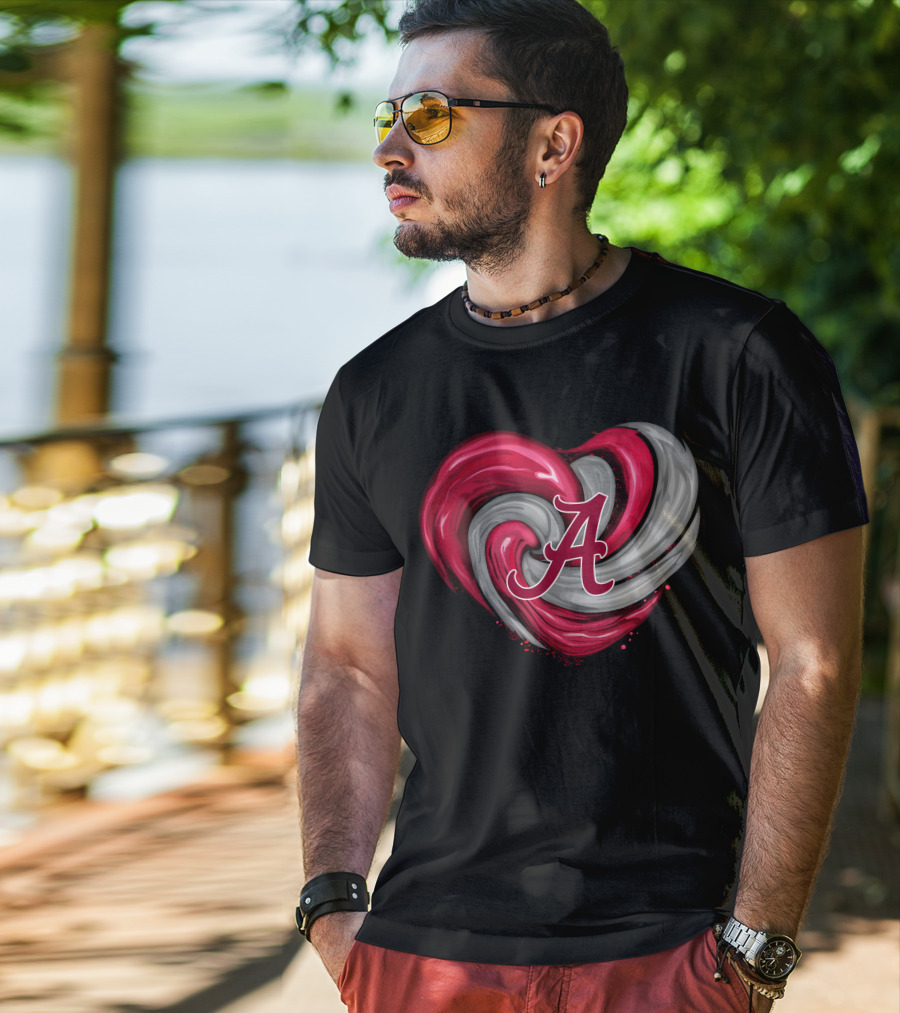 Alabama Crimson Tide Heart Swirl A T-Shirt