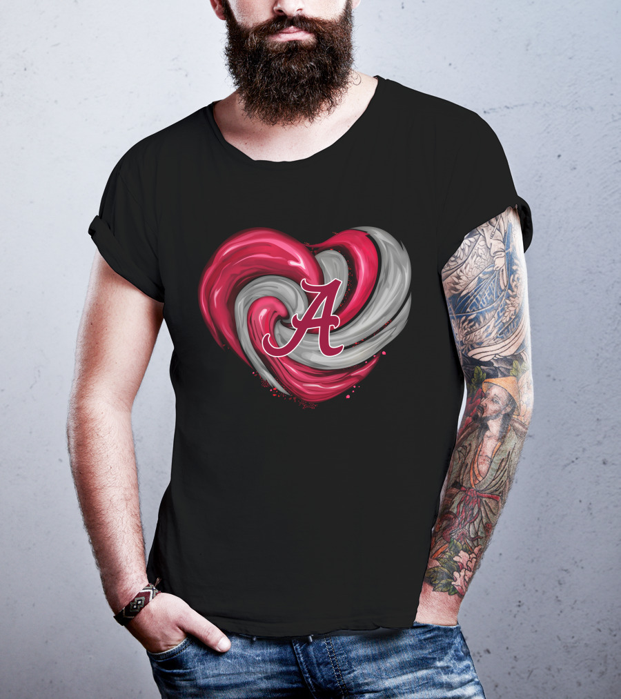 Alabama Crimson Tide Heart Swirl A T-Shirt