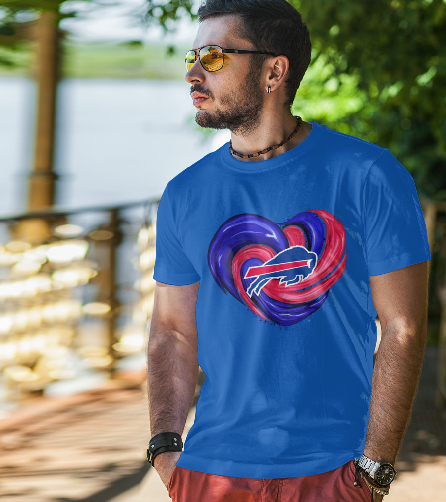 Buffalo Bills Heart Swirl T-Shirt