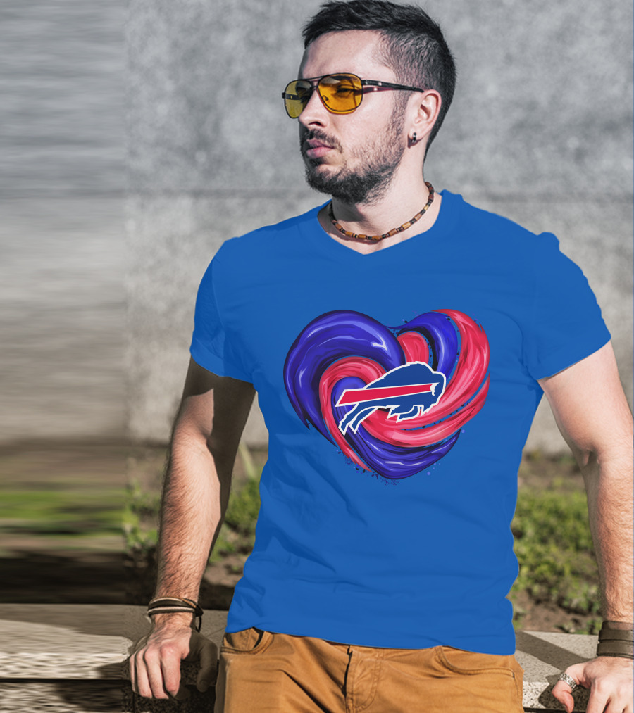 Buffalo Bills Heart Swirl T-Shirt