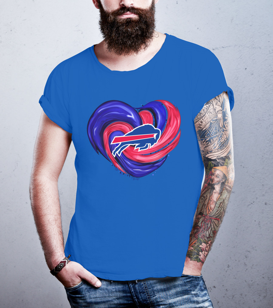 Buffalo Bills Heart Swirl T-Shirt