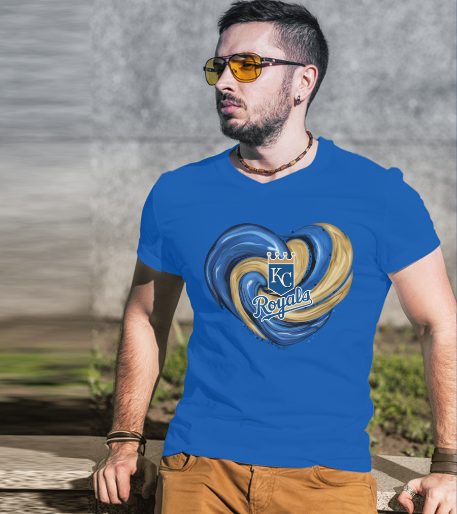 KC Royals Tornado Heart Royals Crest T-Shirt