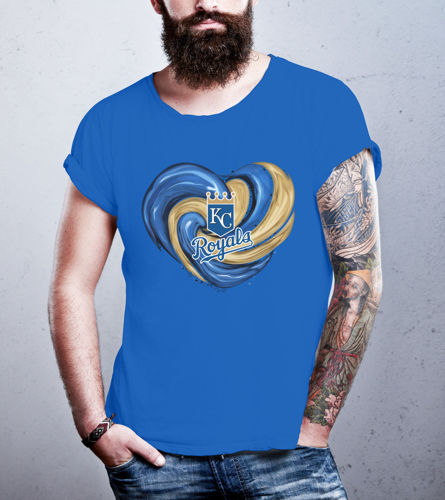 KC Royals Tornado Heart Royals Crest T-Shirt