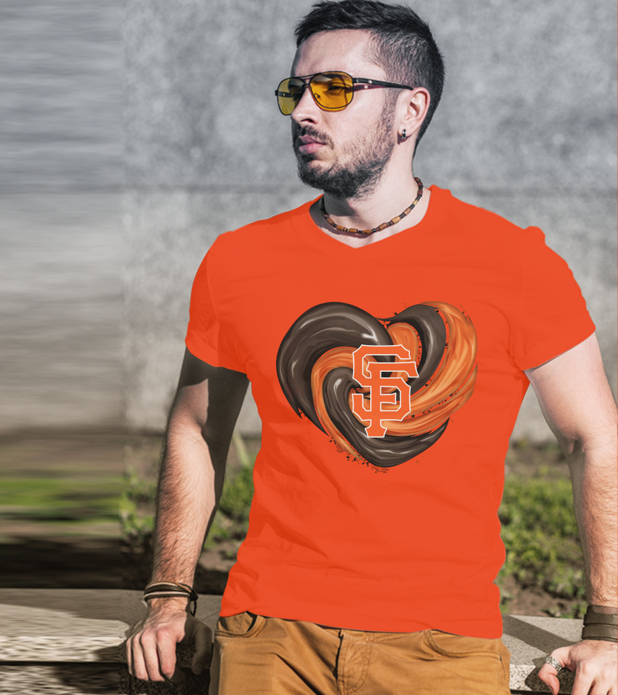 San Francisco Giants Heart Logo Swirl T-Shirt