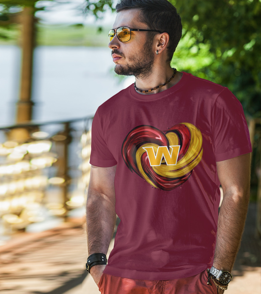 Washington Football Team Tornado Heart W Emblem T-Shirt