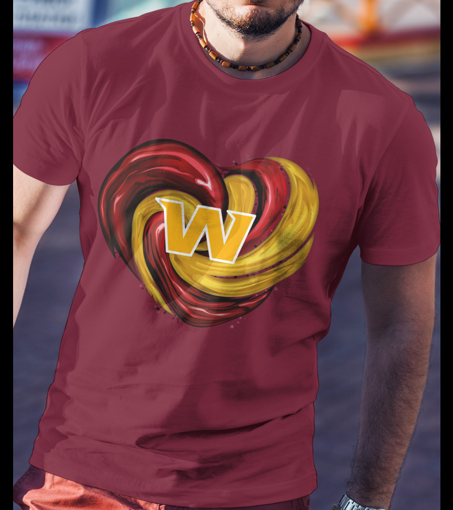 Washington Football Team Tornado Heart W Emblem T-Shirt