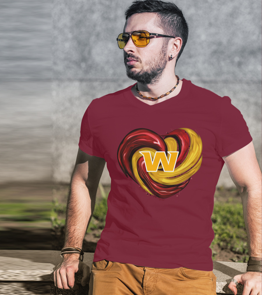 Washington Football Team Tornado Heart W Emblem T-Shirt