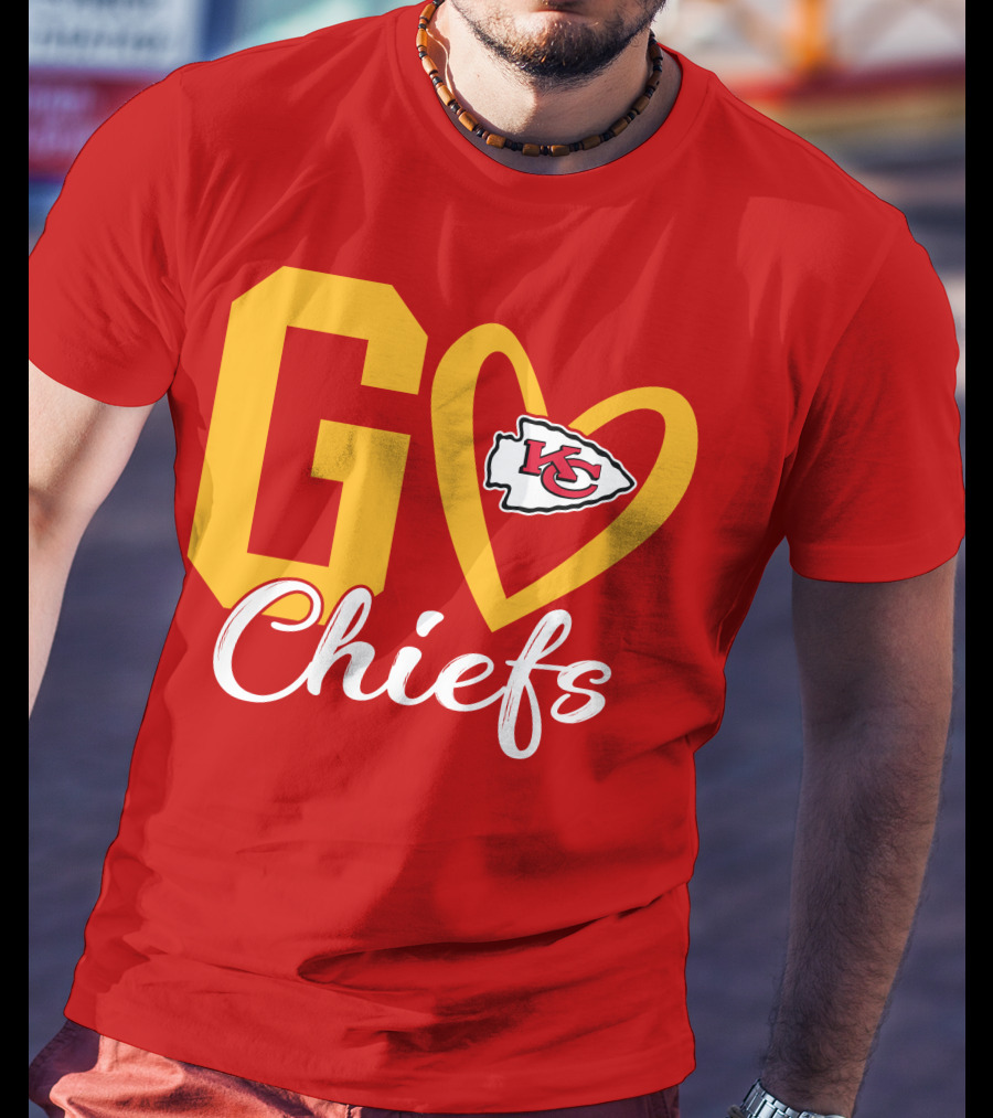 Go Chiefs KC Heart T-Shirt