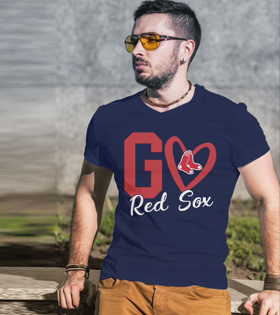 Go Red Sox Heart Socks T-Shirt