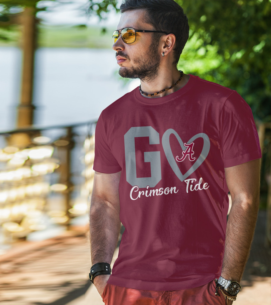 Go Crimson Tide A Heart Alabama T-Shirt