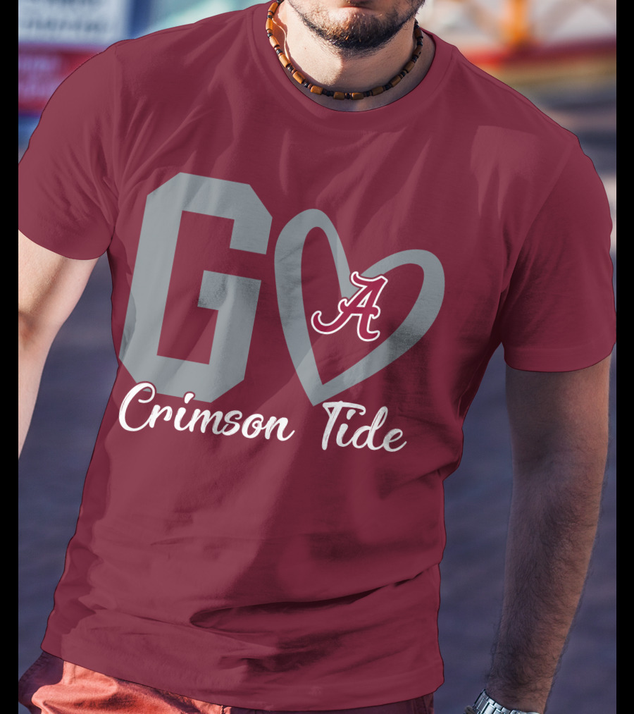 Go Crimson Tide A Heart Alabama T-Shirt