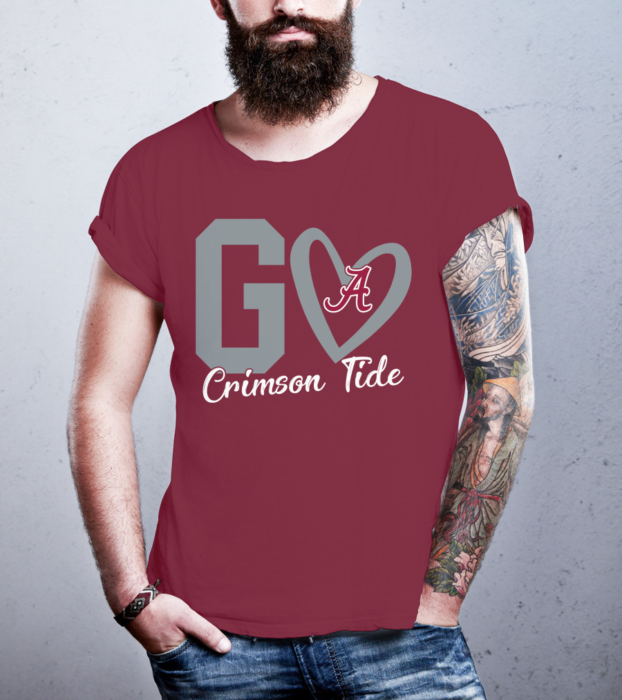 Go Crimson Tide A Heart Alabama T-Shirt