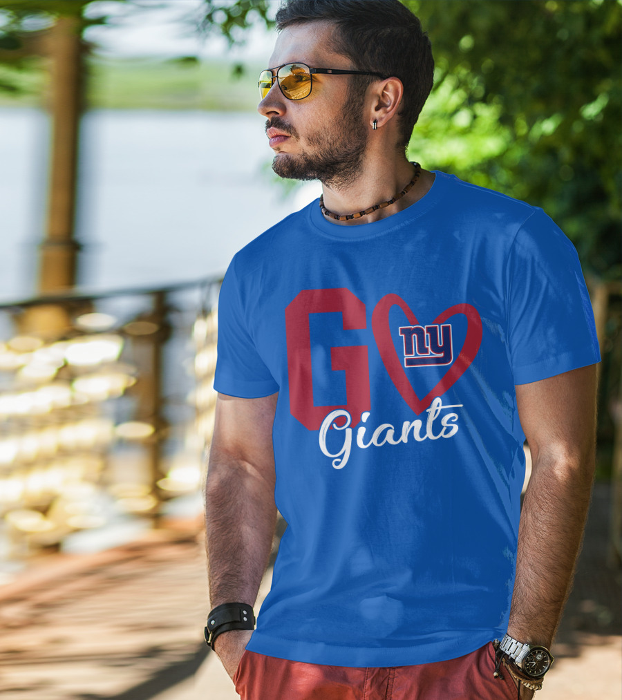 Go Giants NY Giants Heart T-Shirt