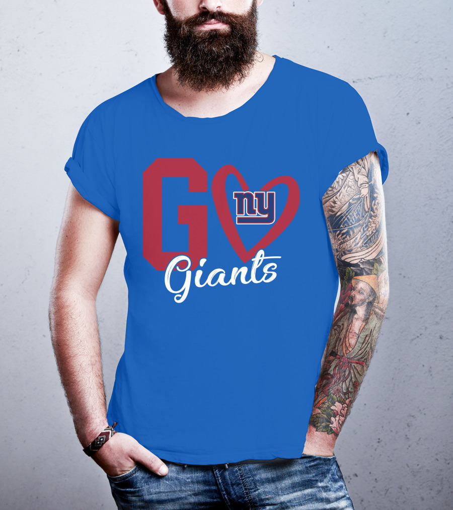 Go Giants NY Giants Heart T-Shirt