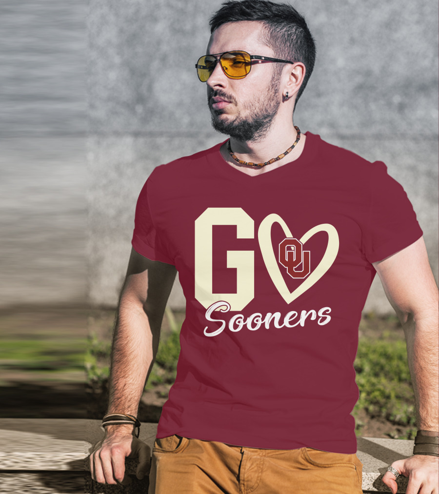 Go Sooners OU Heart T-Shirt