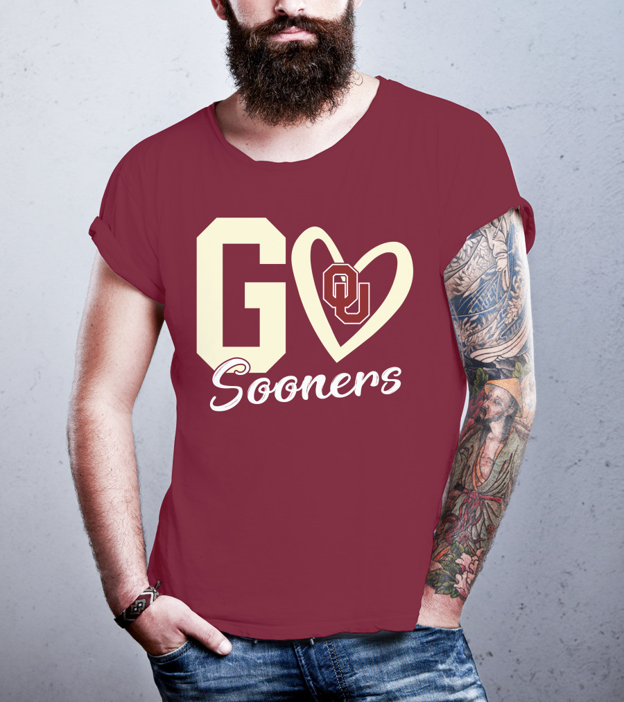 Go Sooners OU Heart T-Shirt