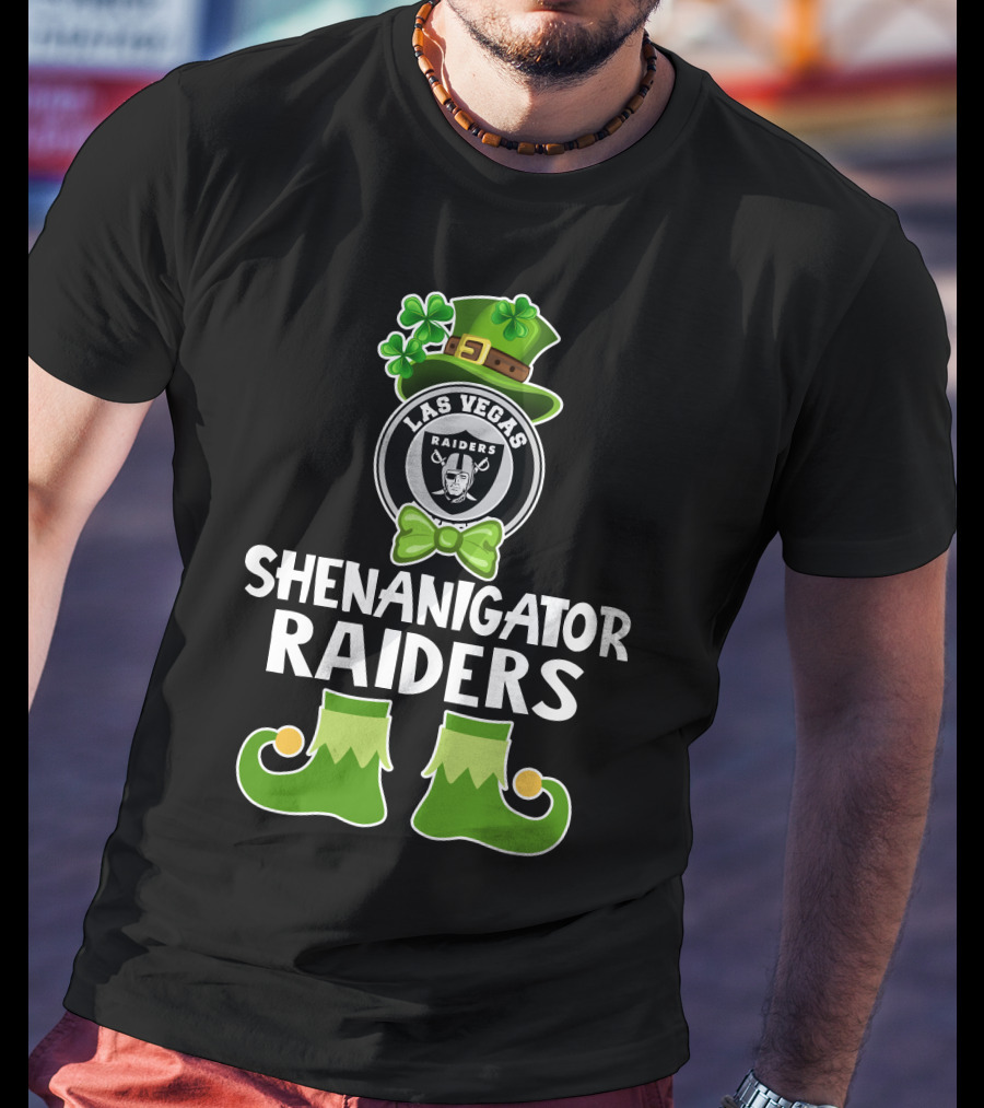 Las Vegas Raiders Shenanigator St. Patrick's Day Leprechaun Fun T-Shirt