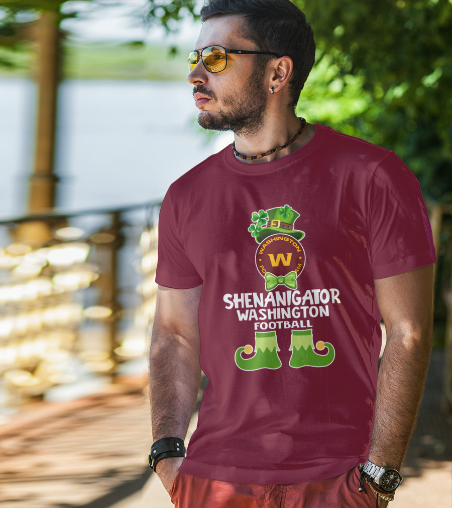 Shenanigator Washington Football Fun Leprechaun St. Patrick's Day T-Shirt