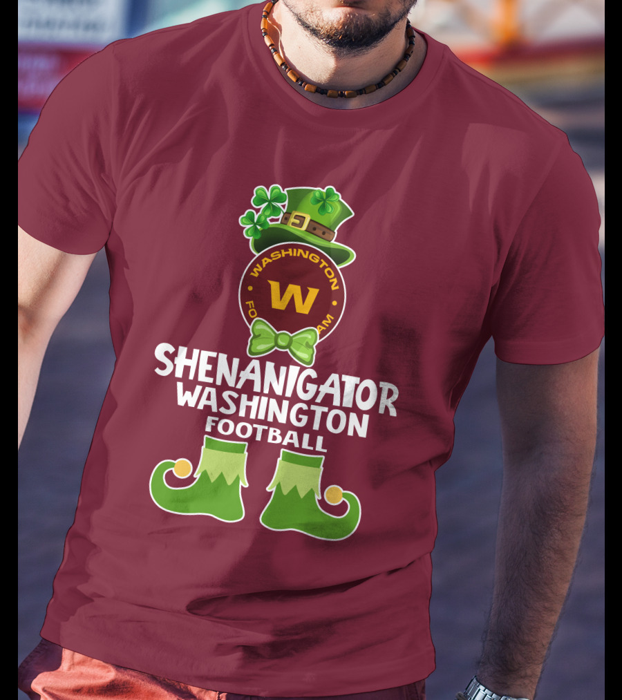 Shenanigator Washington Football Fun Leprechaun St. Patrick's Day T-Shirt
