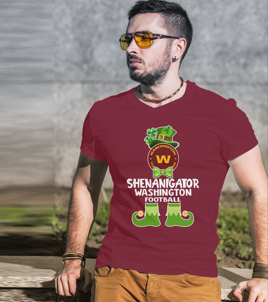 Shenanigator Washington Football Fun Leprechaun St. Patrick's Day T-Shirt