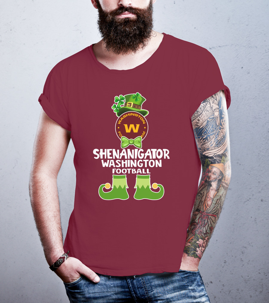 Shenanigator Washington Football Fun Leprechaun St. Patrick's Day T-Shirt