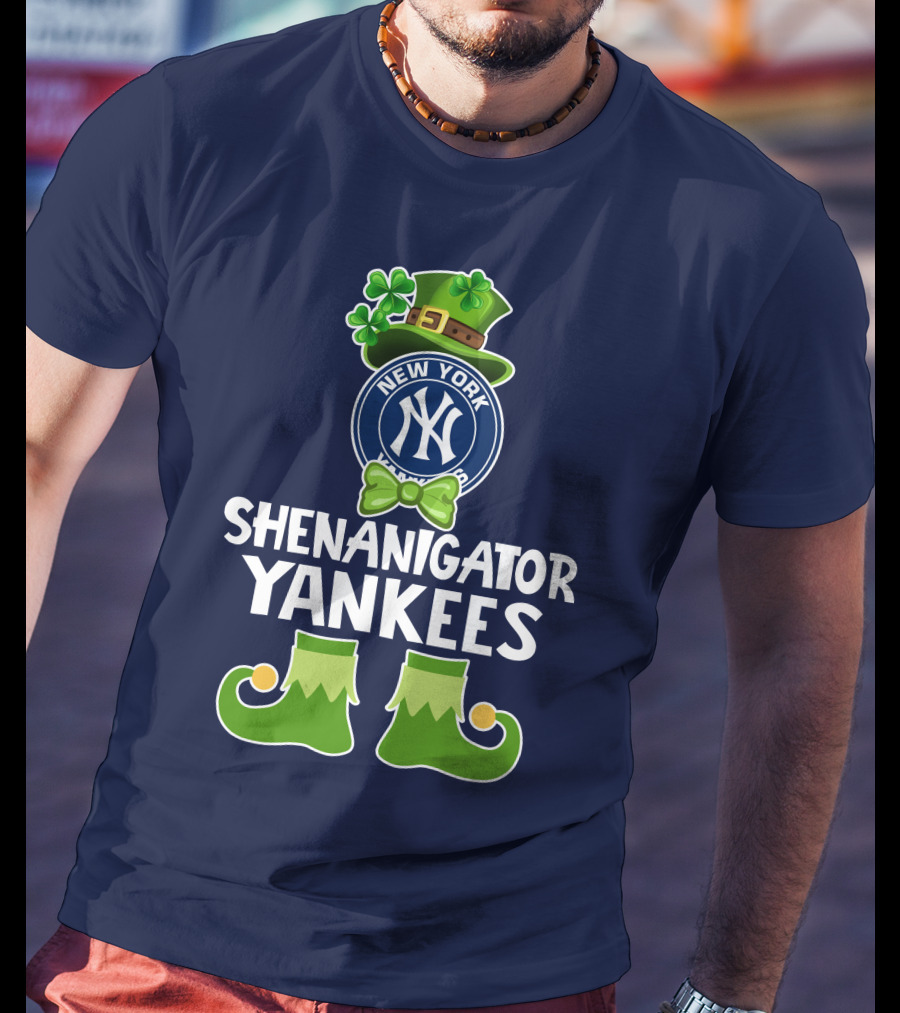 Shenanigator St. Patrick's Day New York Yankees Funny Leprechaun T-Shirt