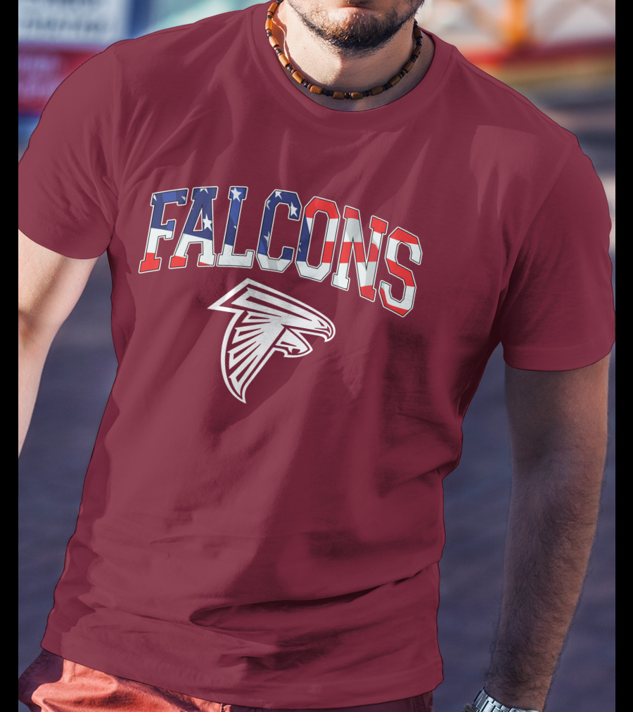 Falcons American Flag Patriots Football T-Shirt