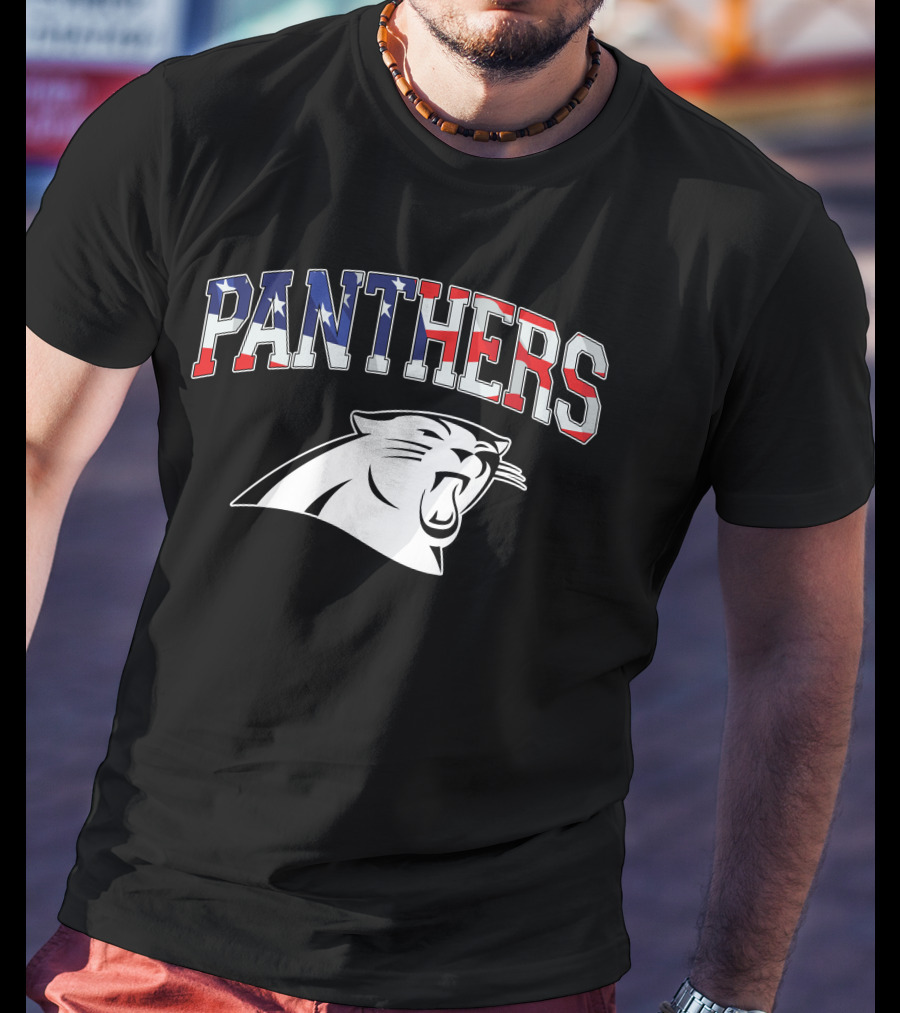 Panthers American Flag T-Shirt