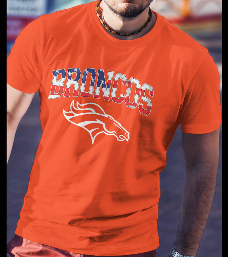 Denver Broncos American Flag T-Shirt