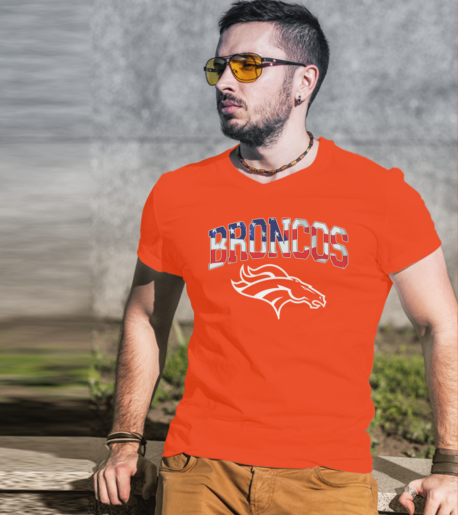 Denver Broncos American Flag T-Shirt