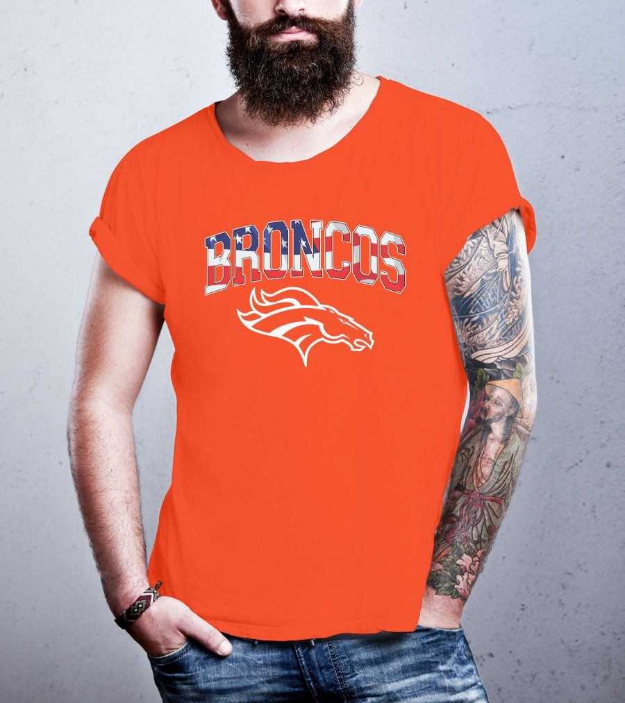 Denver Broncos American Flag T-Shirt