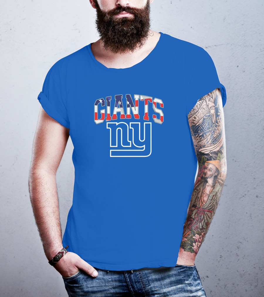 New York Giants American Flag NY T-Shirt