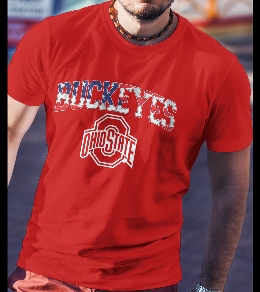 Ohio State Buckeyes American Flag Buckeyes Ohio State T-Shirt