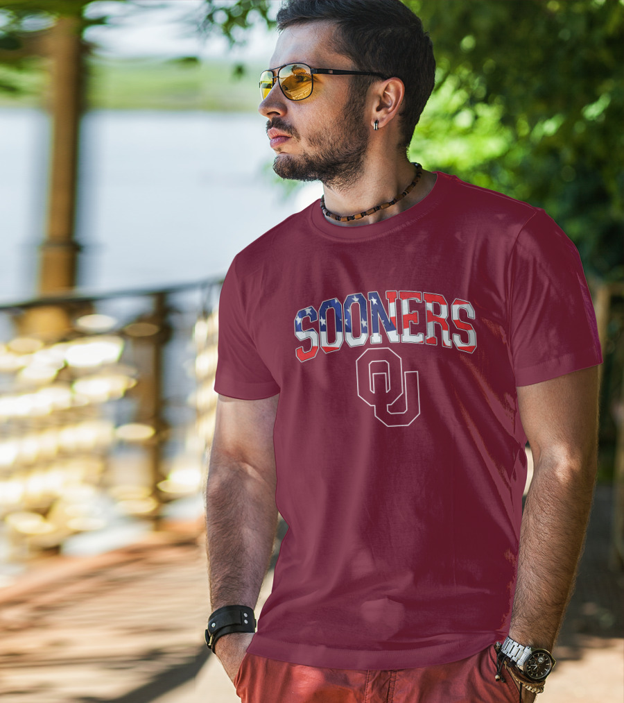 Sooners American Flag OU T-Shirt