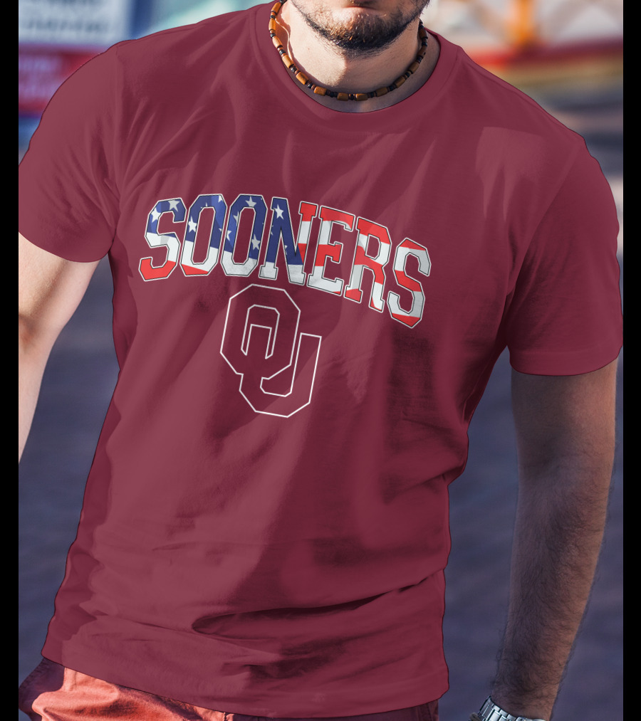 Sooners American Flag OU T-Shirt