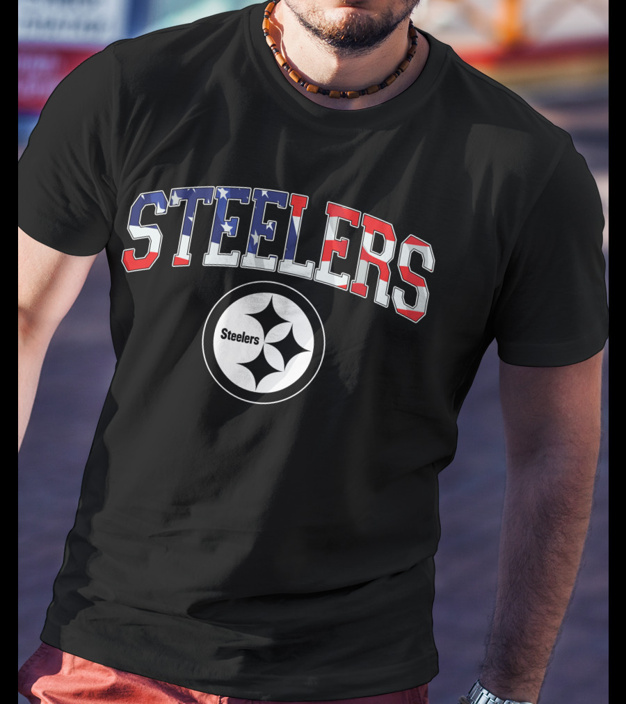 Steelers American Flag Pittsburgh Steelers T-Shirt
