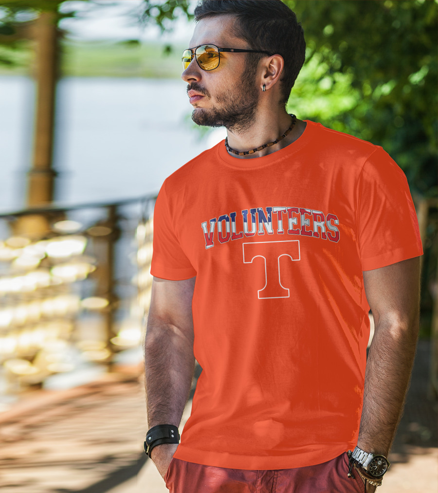 Tennessee Volunteers American Flag T T-Shirt