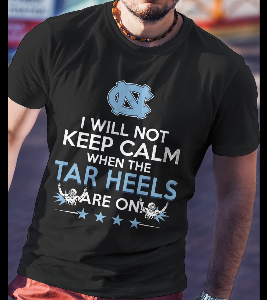 North Carolina Tar Heels Excitement With Iconic Blue Logo And Enthusiastic Fans T-Shirt
