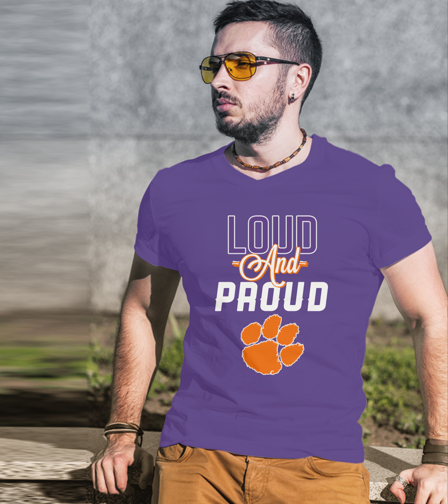 Loud And Proud Clemson Tigers Paw T-Shirt