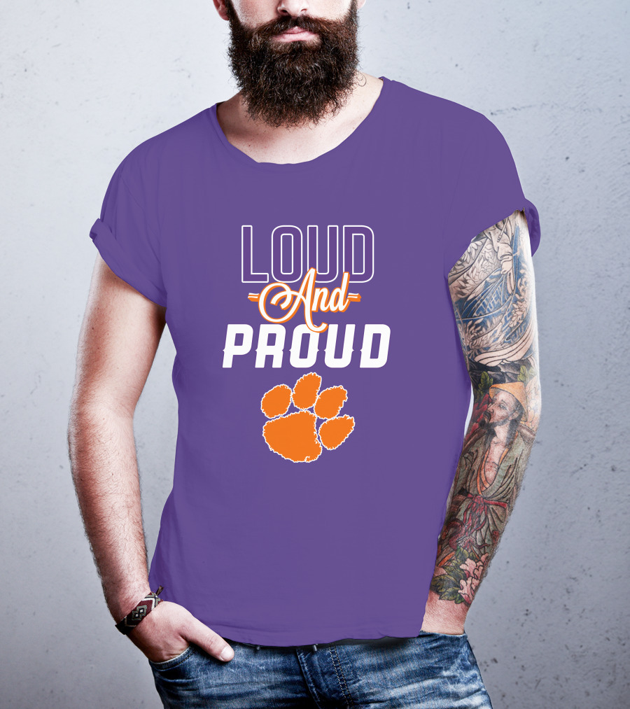 Loud And Proud Clemson Tigers Paw T-Shirt