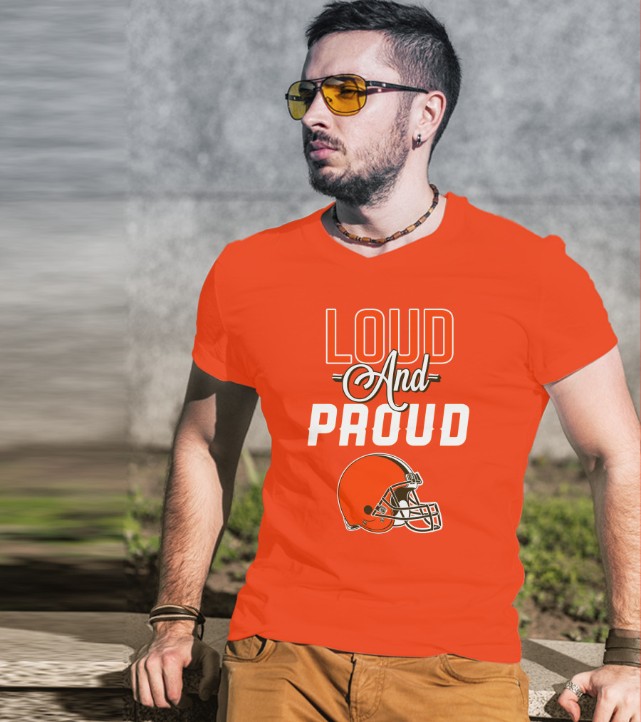 Cleveland Browns Loud And Proud Helmet T-Shirt