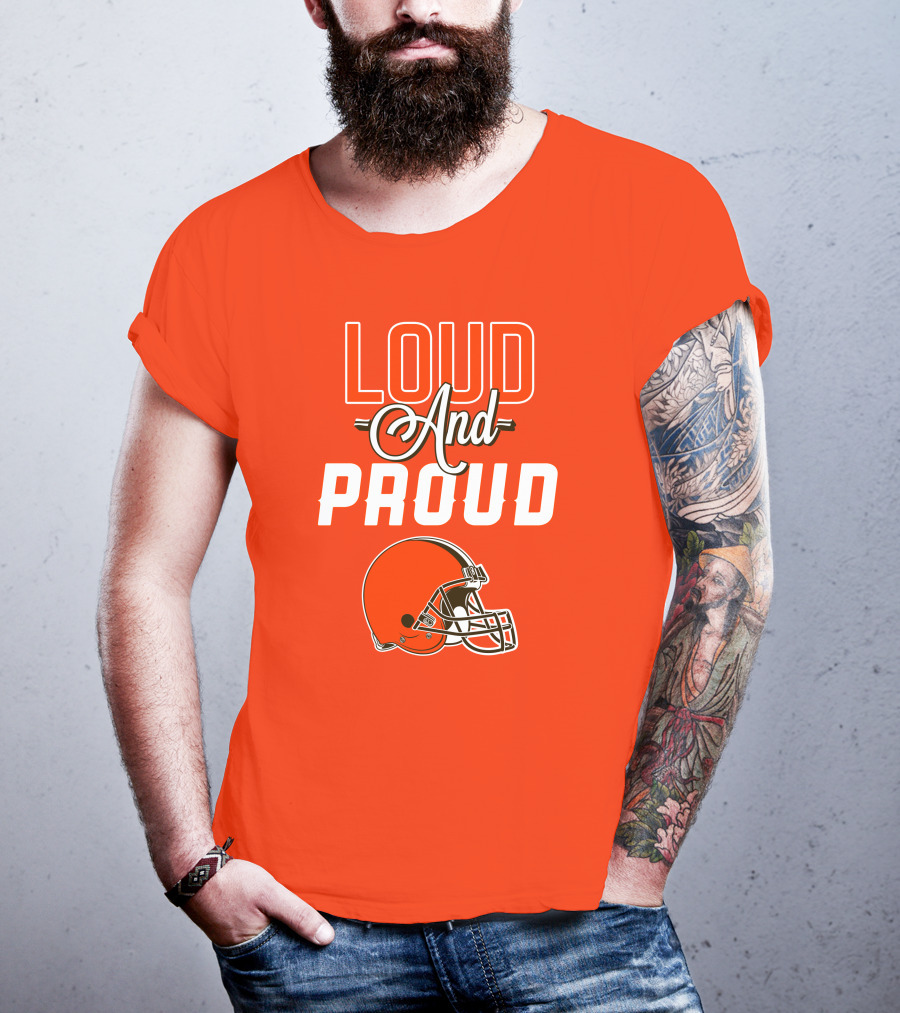 Cleveland Browns Loud And Proud Helmet T-Shirt