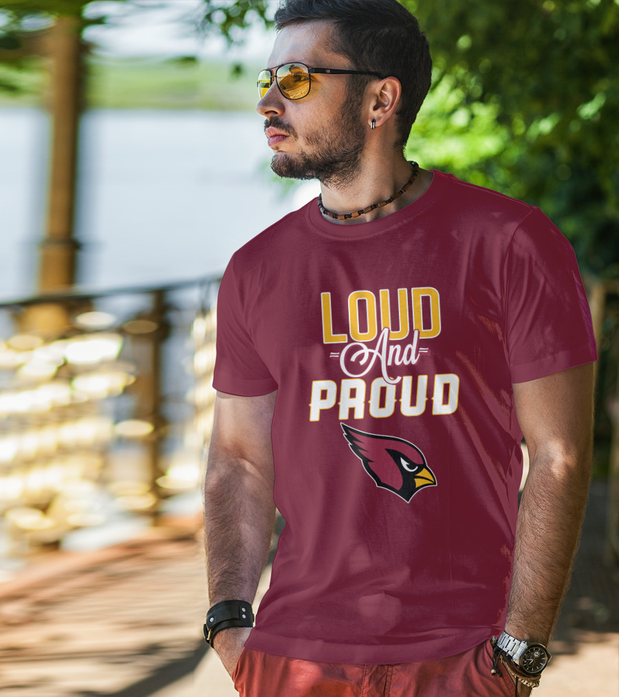 Loud And Proud Arizona Cardinals Bird Head T-Shirt