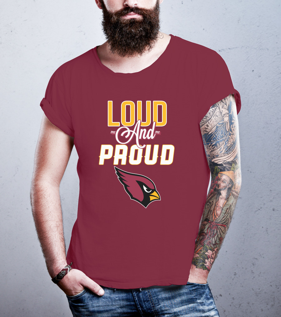 Loud And Proud Arizona Cardinals Bird Head T-Shirt
