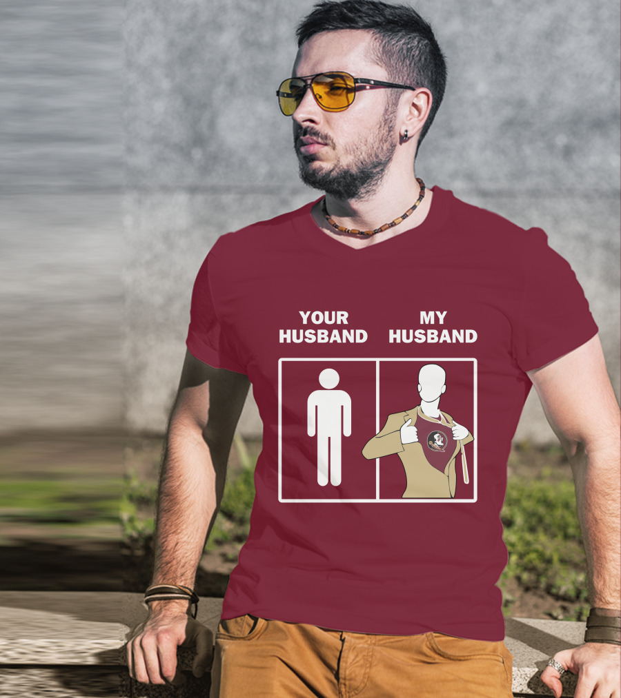 Florida State Seminoles Your Husband My Husband Superfan T-Shirt