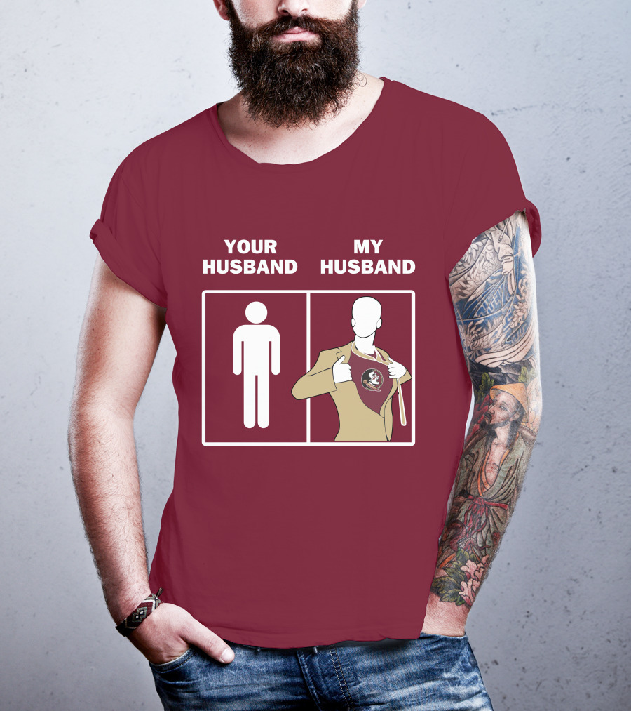 Florida State Seminoles Your Husband My Husband Superfan T-Shirt